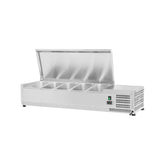 Vitrină ingrediente pizza cu capac 8 GN 1/4, 1800mm, Bonner